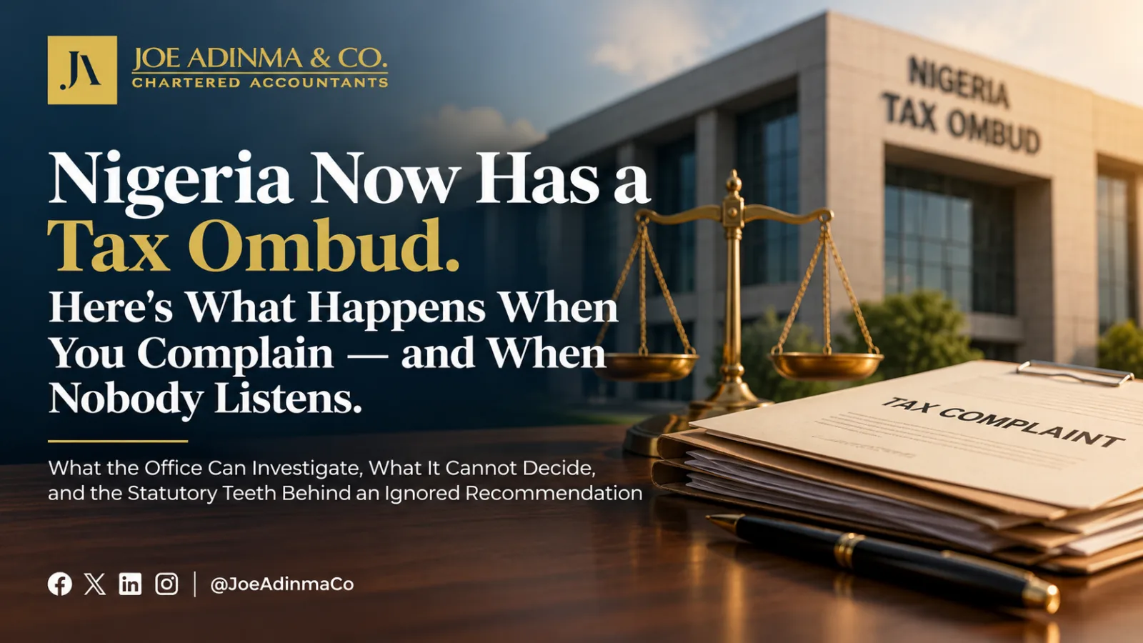 Nigeria Now Has a Tax Ombud. Here's What Happens When You Complain — and When Nobody Listens.